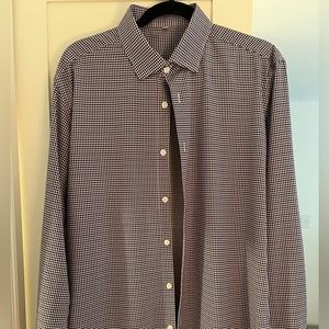 State & Liberty Dress Shirt Blue/Red Gingham XL